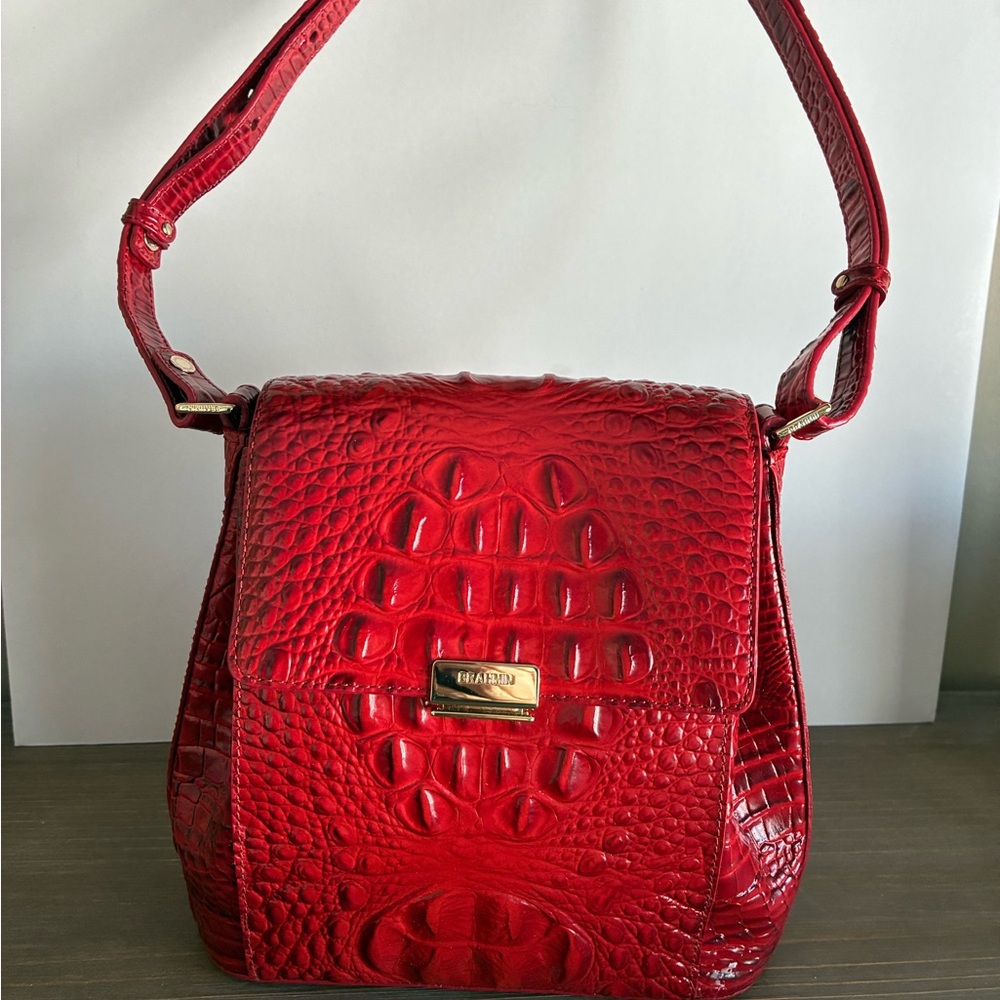 Brahmin Red Margo Crossbody Bag